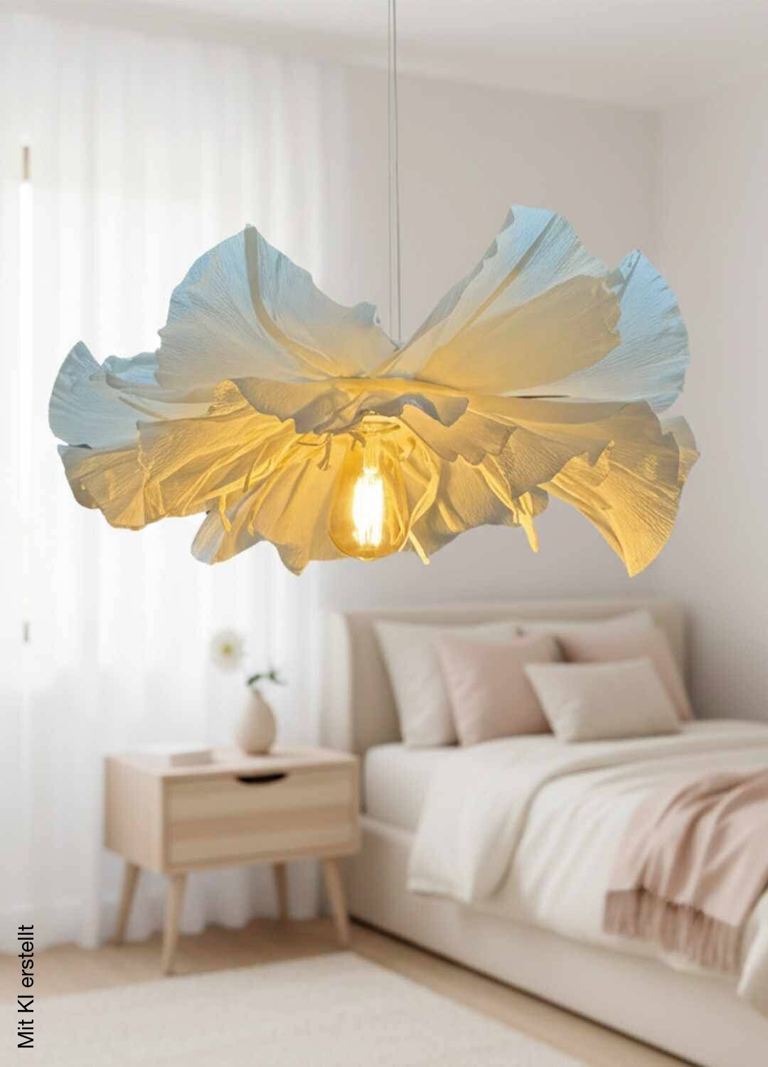 Opviq Pendelleuchte weiß Kunststoff B/H/T/L/D: ca. 48x85x48x48x48 cm E27 1 Brennstellen