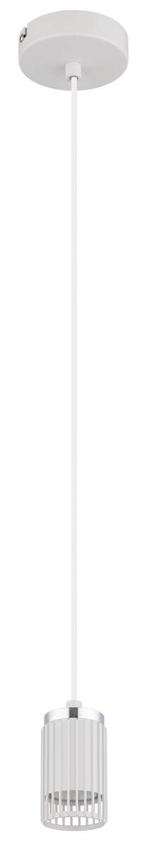 GLOBO Pendelleuchte weiß Metall Aluminium H/D: ca. 120x10 cm GU10 1 Brennstellen