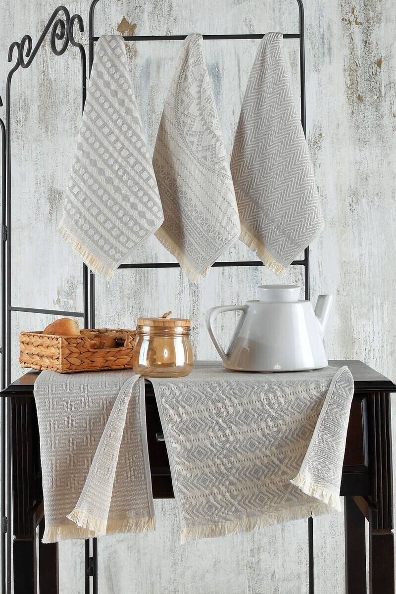 Mijolnir Frottier-Set hellgrau Baumwolle B/L: ca. 38x65 cm