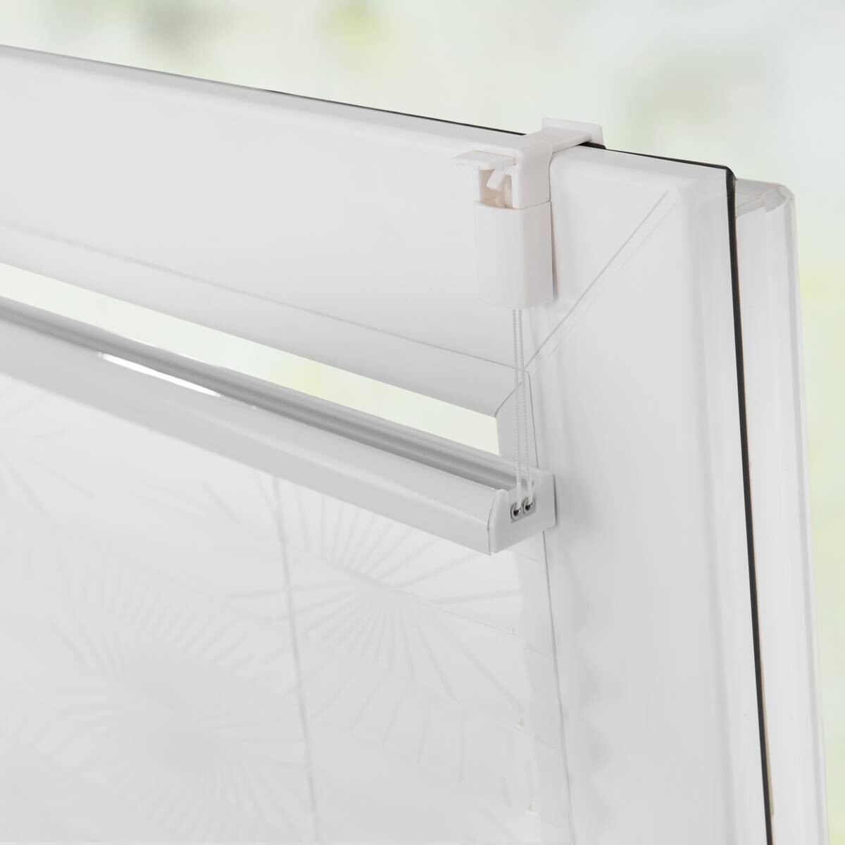 LICHTBLICK Spannplissee Sonne weiß B/L: ca. 120x130 cm