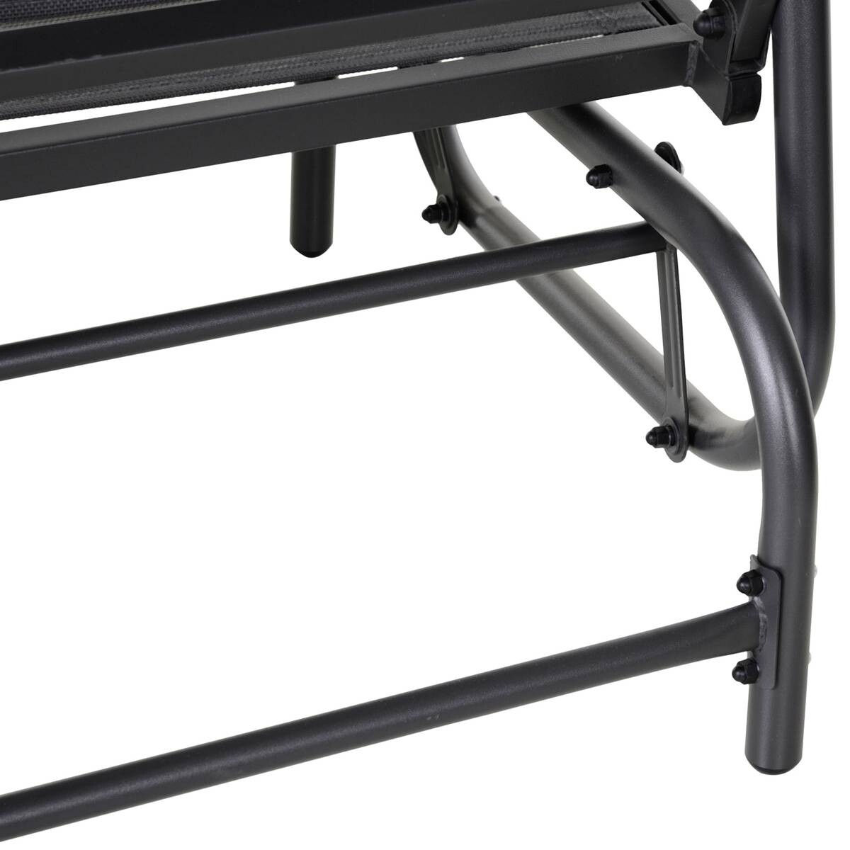 Outsunny Sitzbank grau Metall B/H/L: ca. 70x85x120 cm