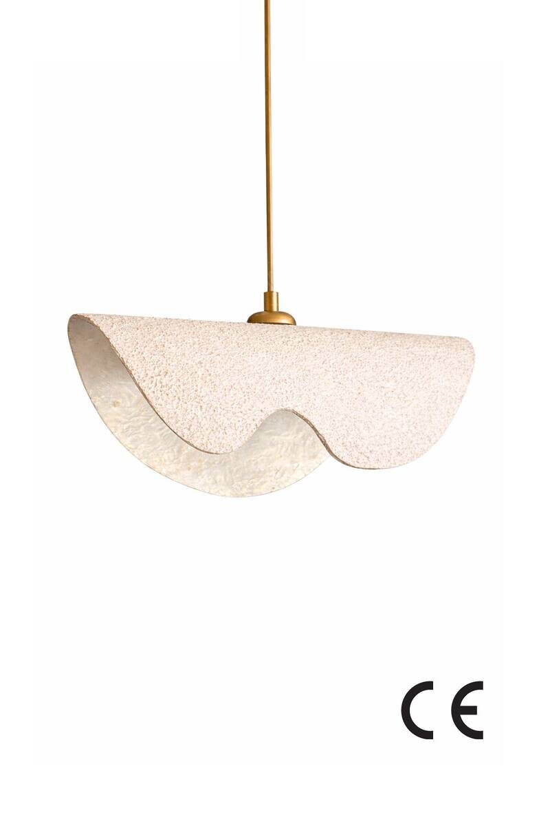 Pendelleuchte creme Beton B/H/L/D: ca. 39x60x39x39 cm E27 1 Brennstellen