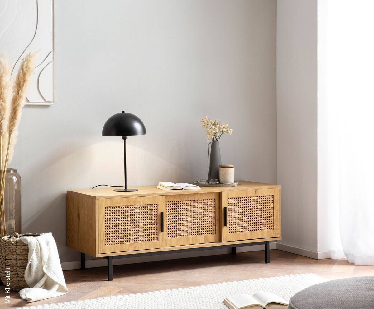 Lowboard Eiche Optik B/H/T: ca. 120x45,5x40 cm