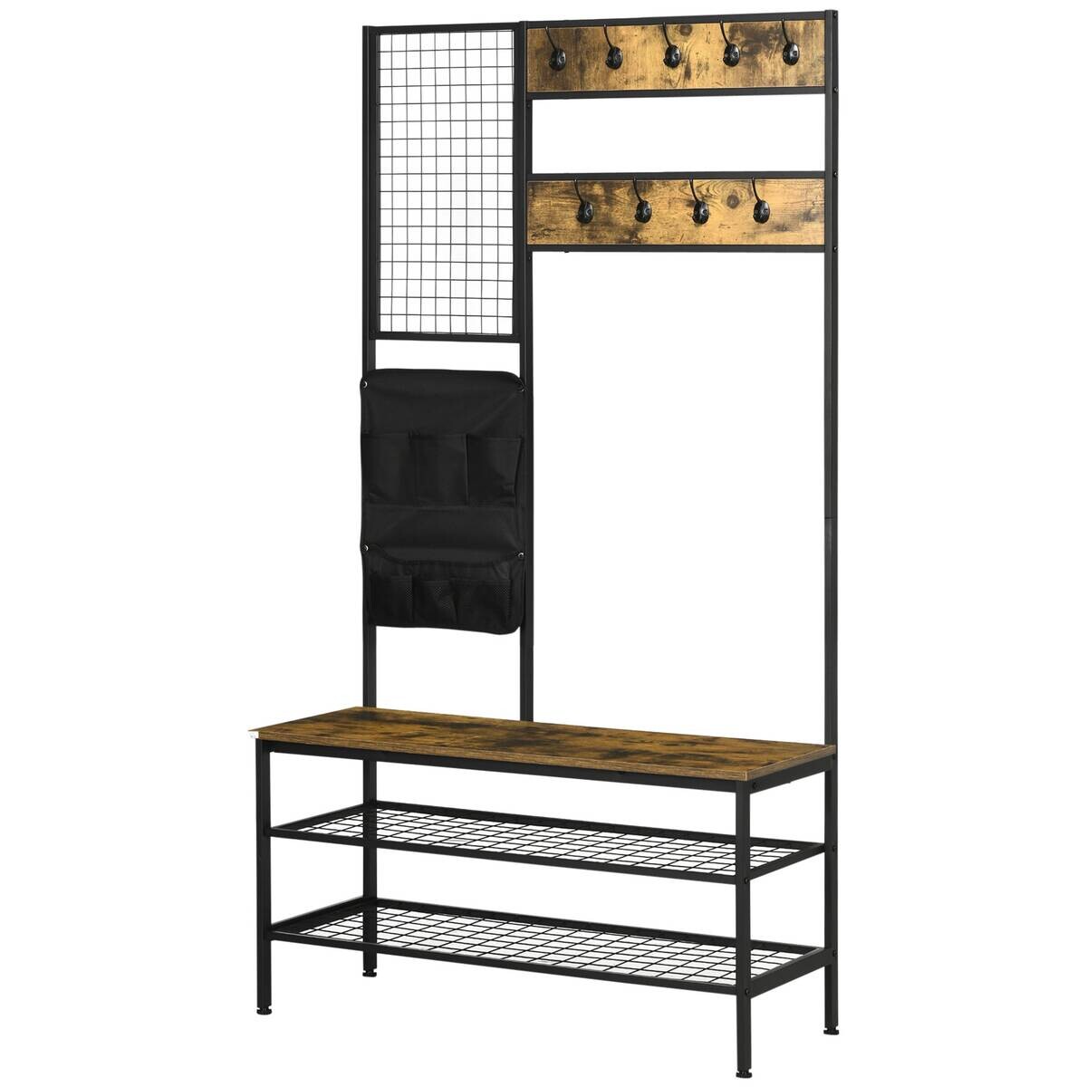 HOMCOM Garderobe braun Spanplatte B/H/L: ca. 40x100x185 cm