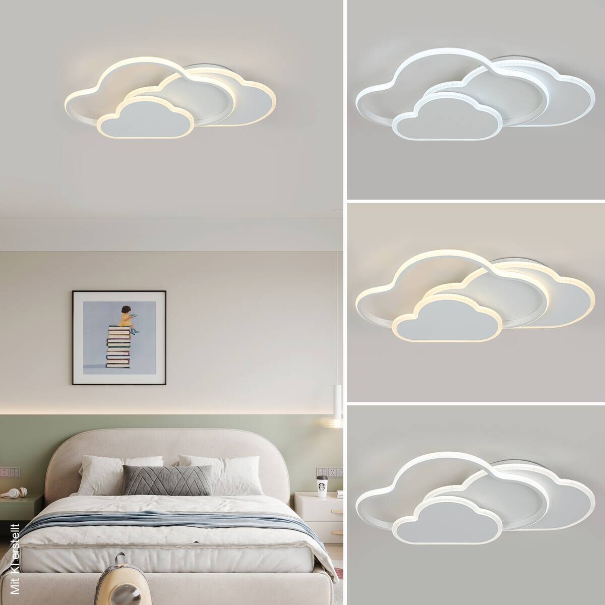 Nolo LED-Deckenleuchte weiß Kunststoff B/H/L: ca. 31x6x52 cm