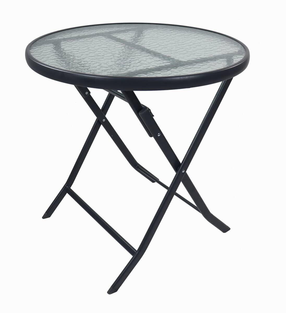 VCM Gartentisch anthrazit Metall B/H/L: ca. 70x70x70 cm