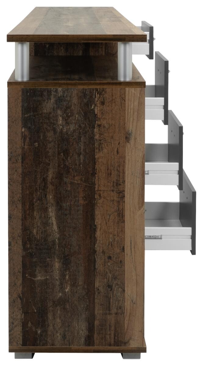 Sideboard Maximo Old Wood Nachbildung anthrazit B/H/T: ca. 208x94x38 cm