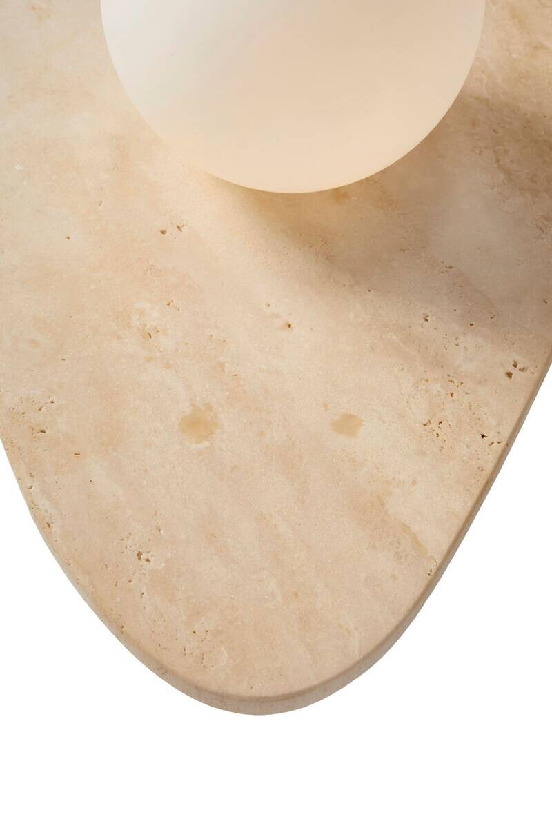 Wandleuchte beige weiß Glas B/H/L/D: ca. 10x42x10x10 cm G9 1 Brennstellen