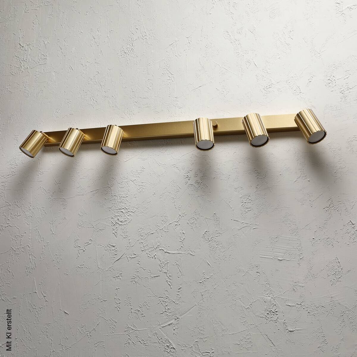 Lamkur Strahler Prisma gold Stahl B/H/L: ca. 6,5x16,5x117 cm 6 Brennstellen