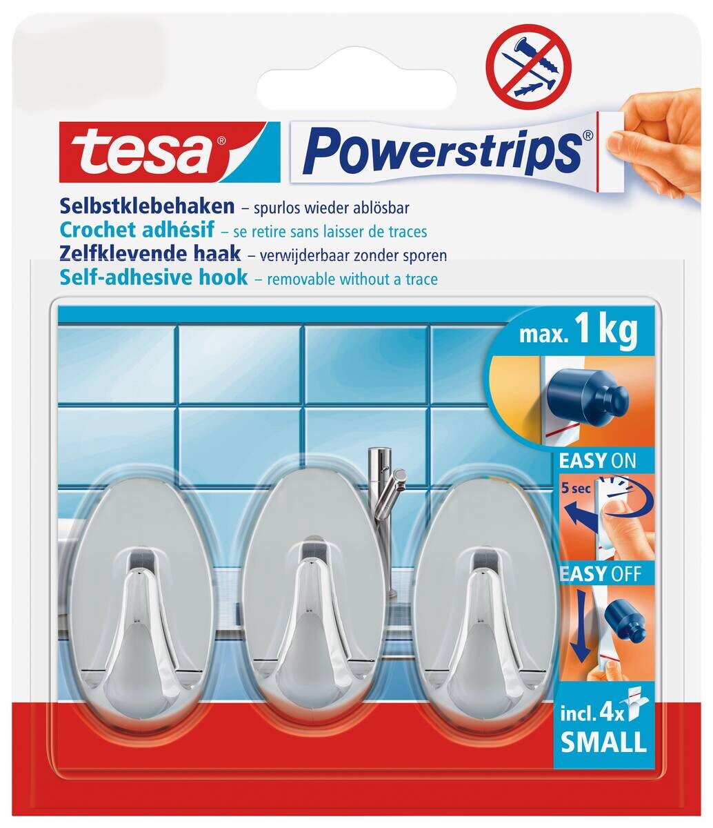 Powerstrips Chrom Kunststoff
