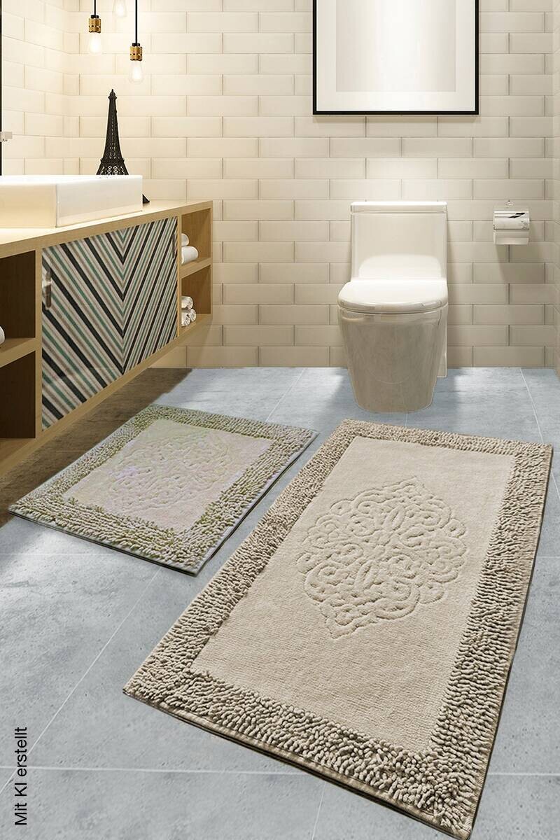 Mijolnir Badgarnitur beige 100% Baumwolle B/L: ca. 60x100 cm