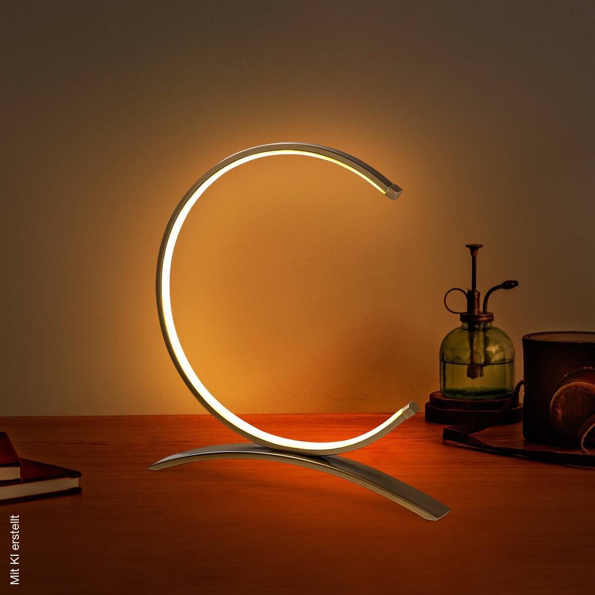Opviq LED-Tischleuchte gold B/H/T: ca. 35x34x4 cm