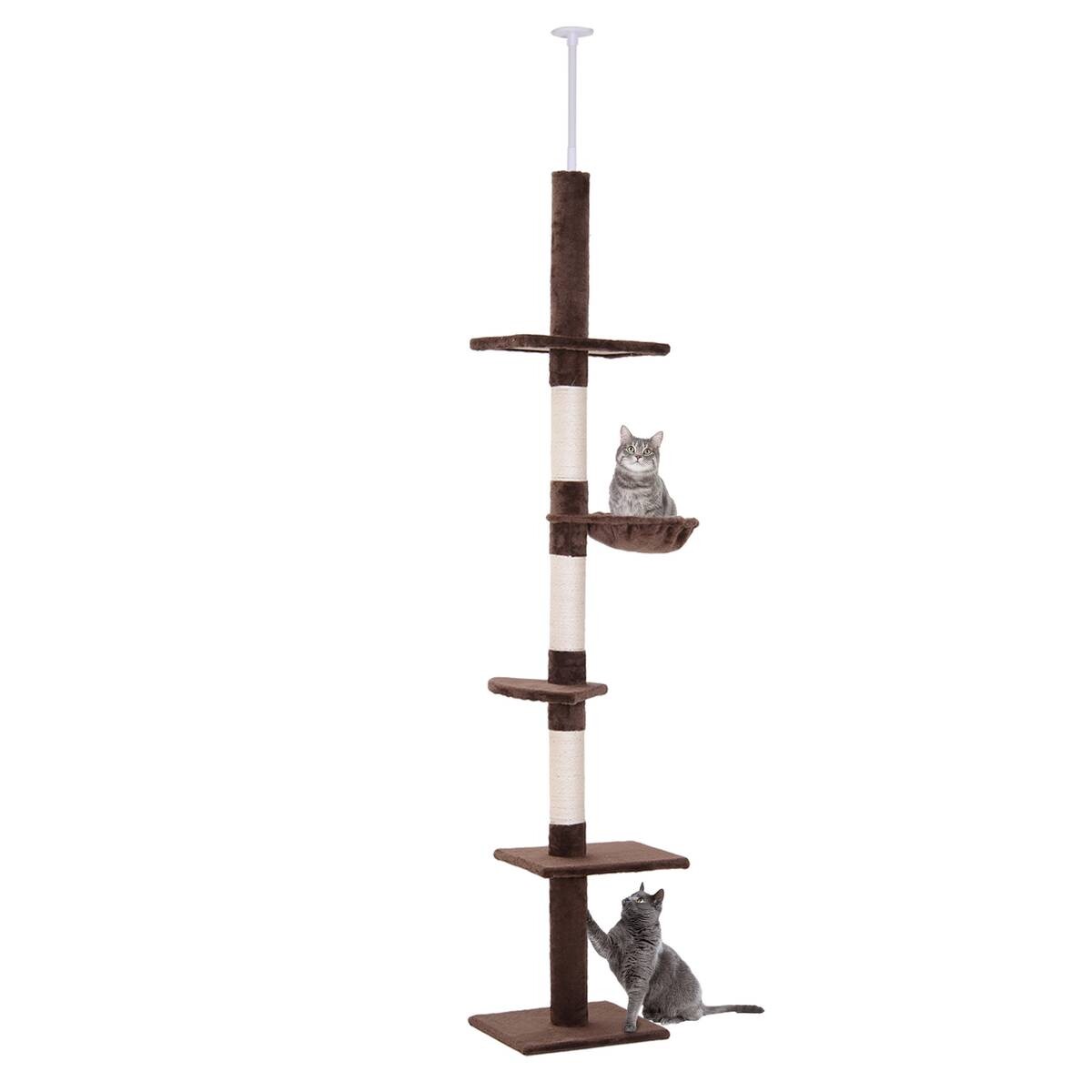 PawHut Kratzbaum braun Polyester B/H/L: ca. 30x260x40 cm