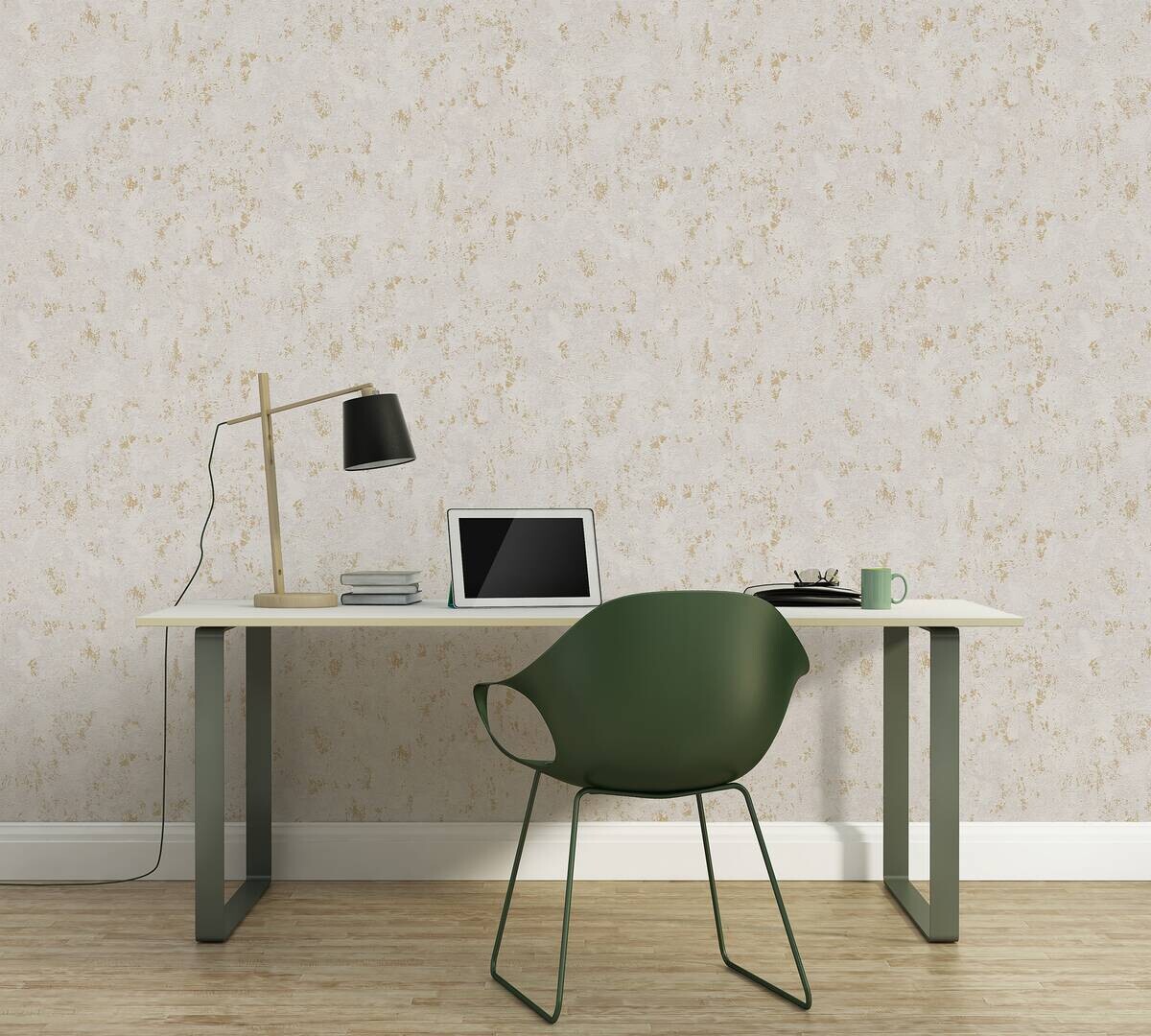A.S.Creation Vliestapete gold grau B/H/D: ca. 53x1005x9 cm