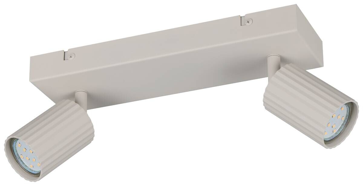 Reality Spot 2-flg. Soka grau Metall B/H/L: ca. 30x14,5x9 cm GU10 2 Brennstellen