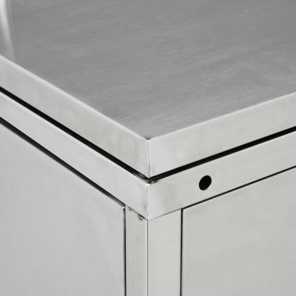 Mülltonnenbox silber B/H/L: ca. 78x115x276 cm