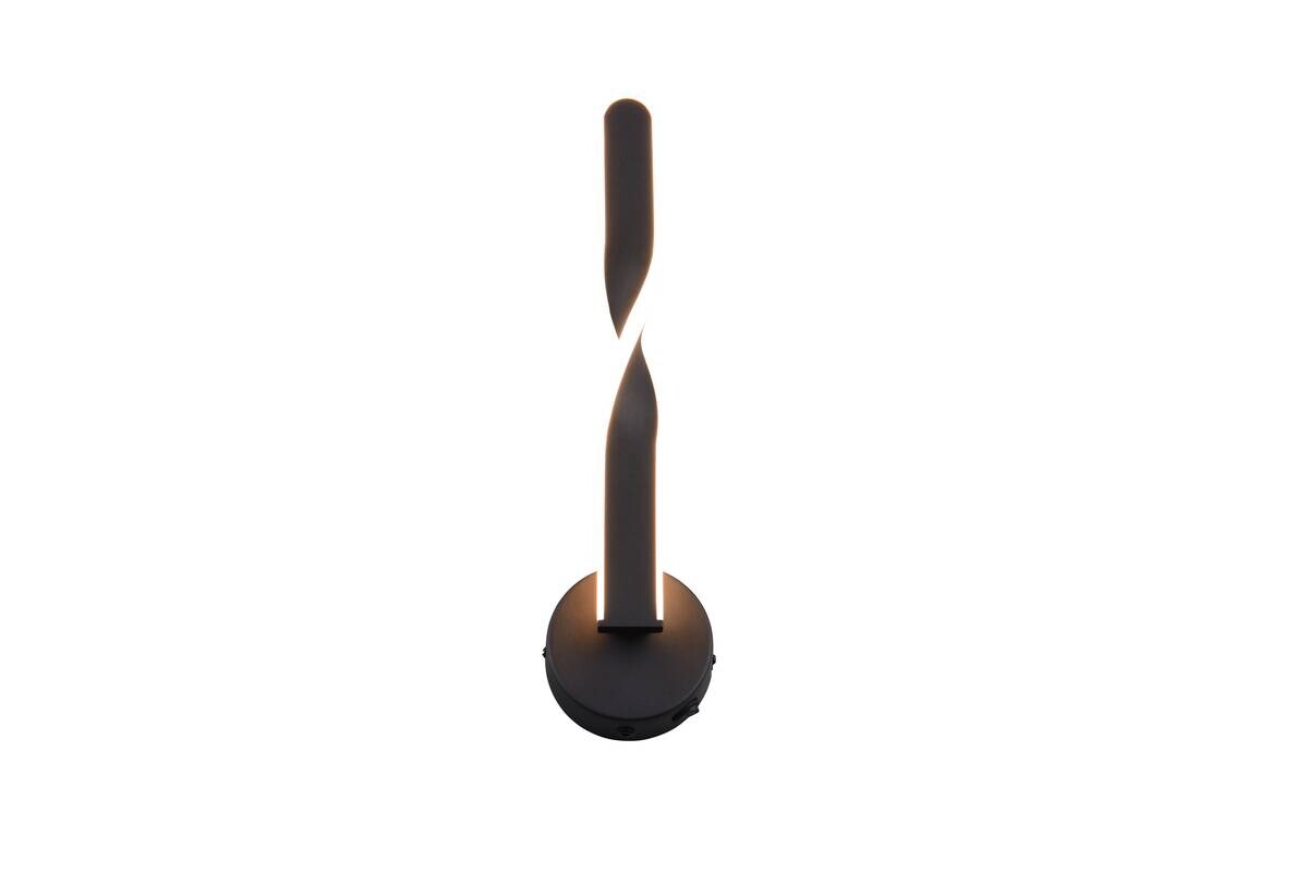 Reality LED Wandleuchte Ginko mattschwarz Metall B/H: ca. 12x45,5 cm 1 Brennstellen