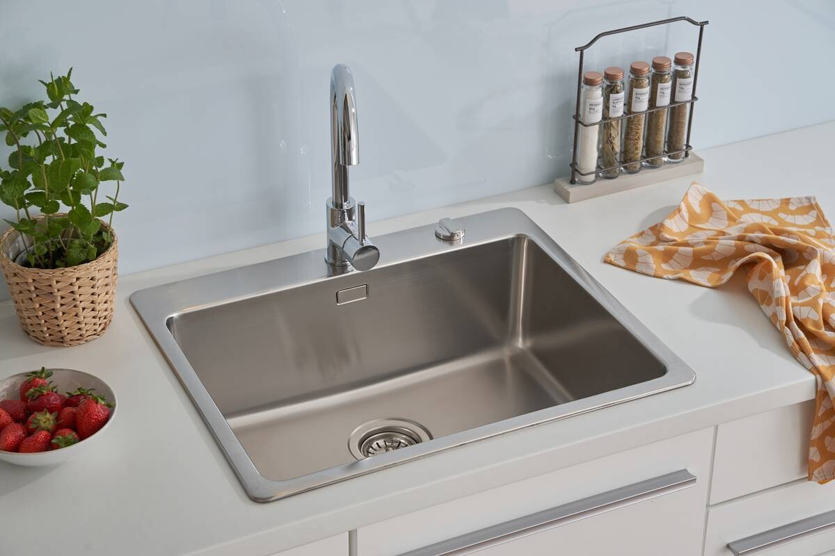 Respekta Einbauspüle Chicago 60 x 50 Edelstahl B/H/T: ca. 50x60x22,5 cm