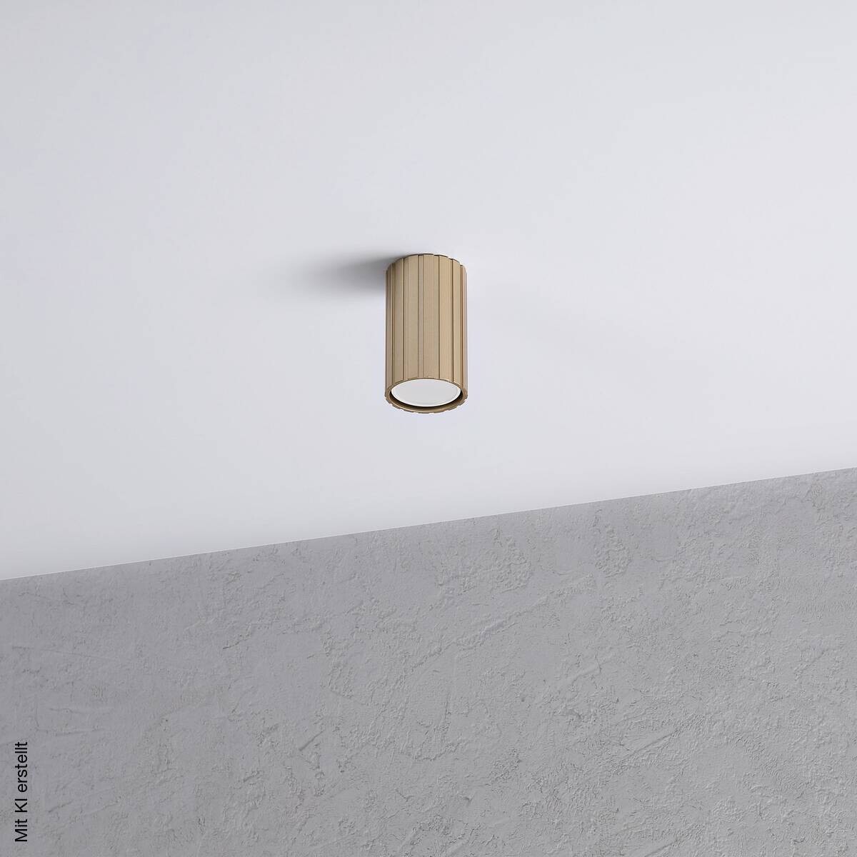 Lamkur Strahler Prisma gold Stahl B/H/L: ca. 6,5x10x6,5 cm 1 Brennstellen