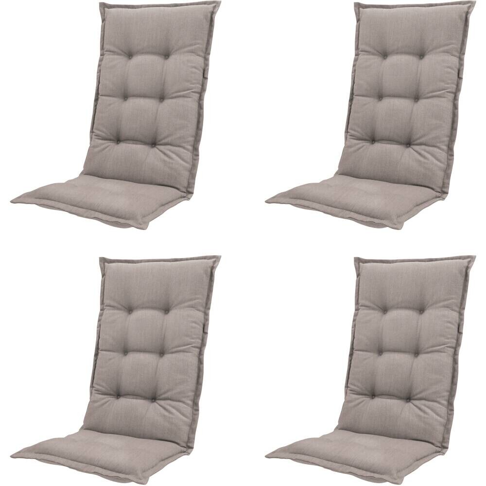JARDIN,MADISON Gartensitzgruppe + Auflagen Aruba taupe Kunststoff B/H/L: ca. 90x110x137 cm