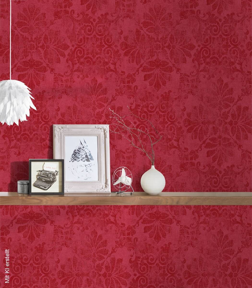 A.S.Creation Vliestapete Designbook Barock rot B/L: ca. 53x1005 cm