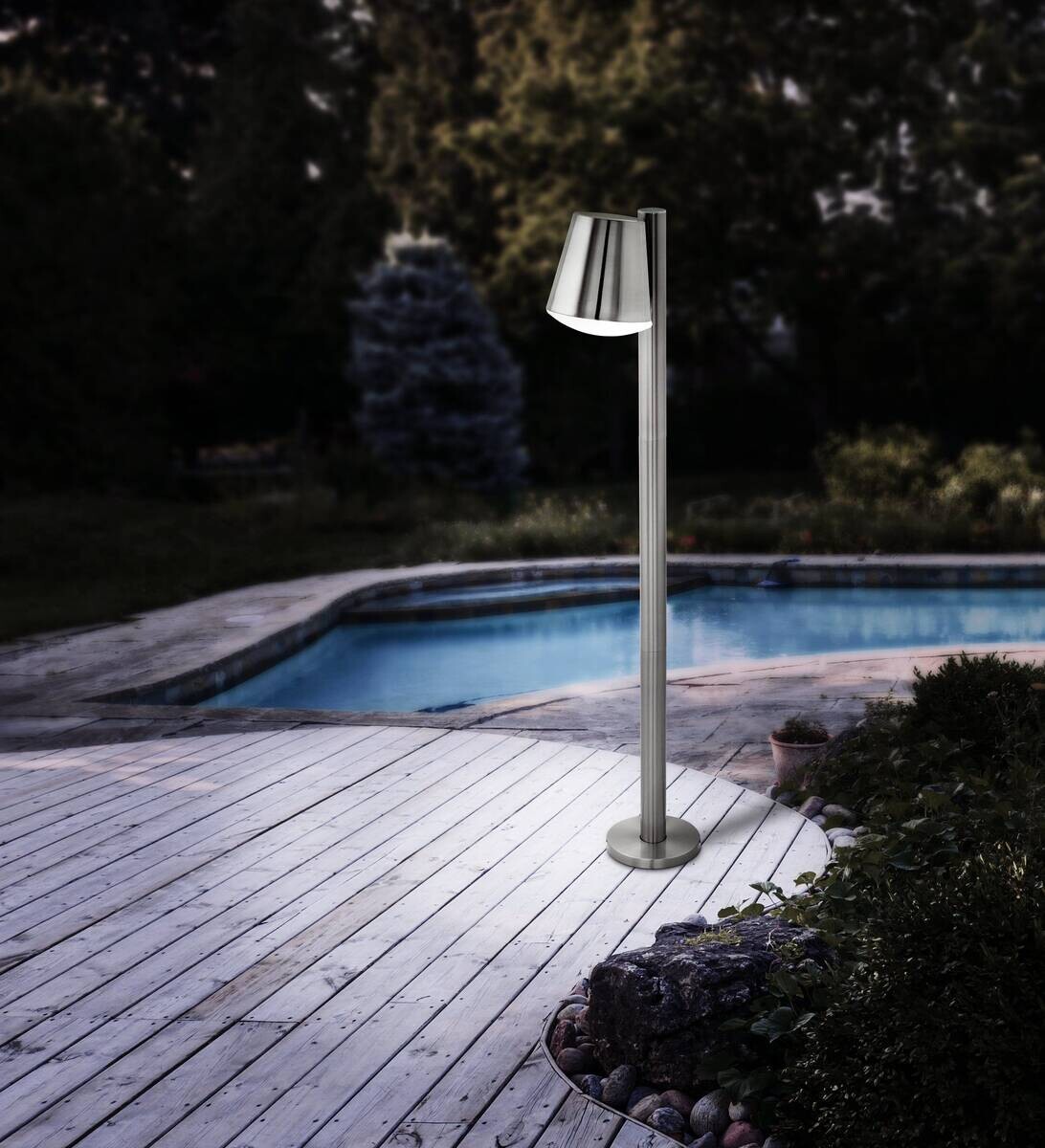 Eglo Stehlampe Caldiero C Kunststoff Metall B/H/L: ca. 14x97x24 cm E27 1 Brennstellen