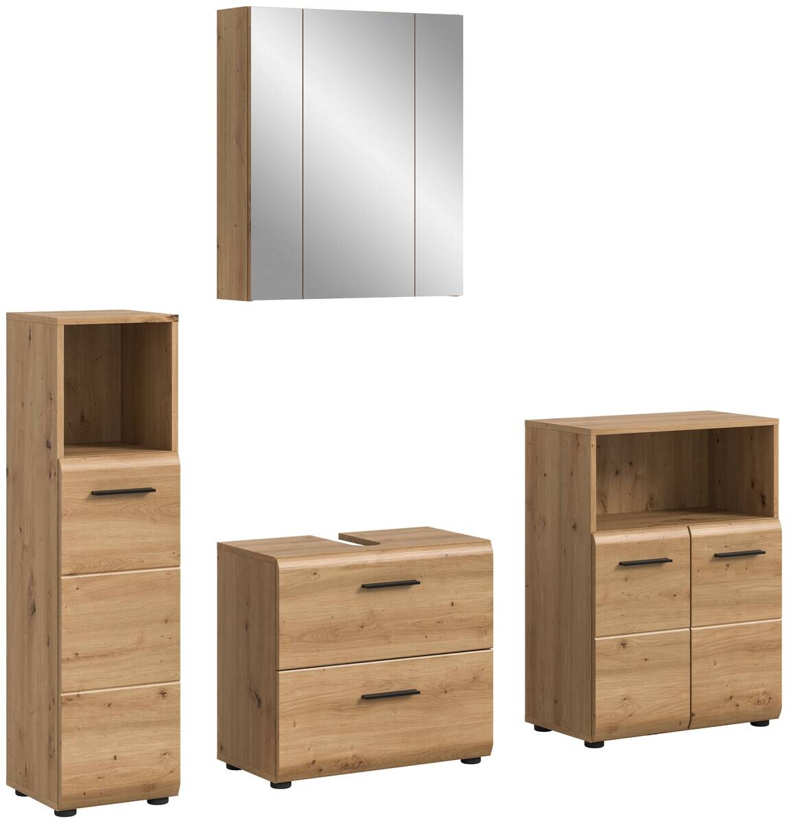 Badezimmer-Set Ice Artisan Oak Nachbildung B/H/T: ca. 180x185x30 cm