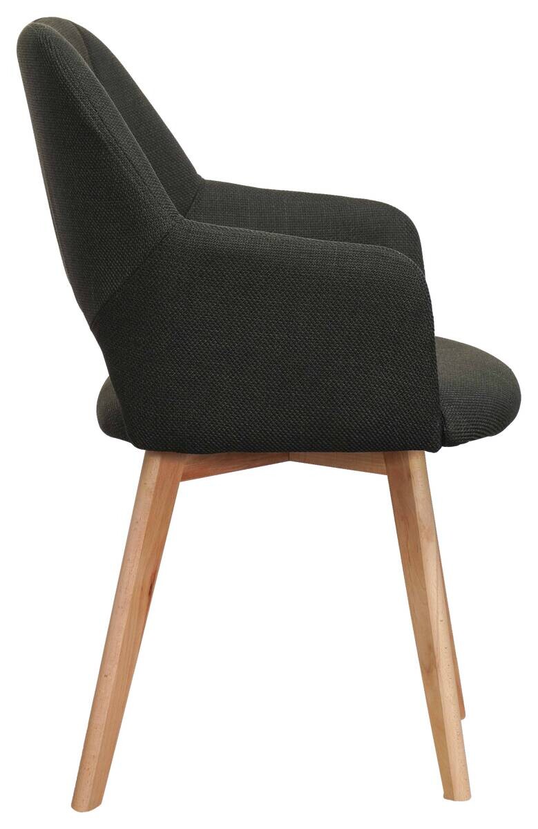 Armlehnstuhl Stade anthrazit Webstoff Microfaser B/H/T: ca. 57x87x62 cm