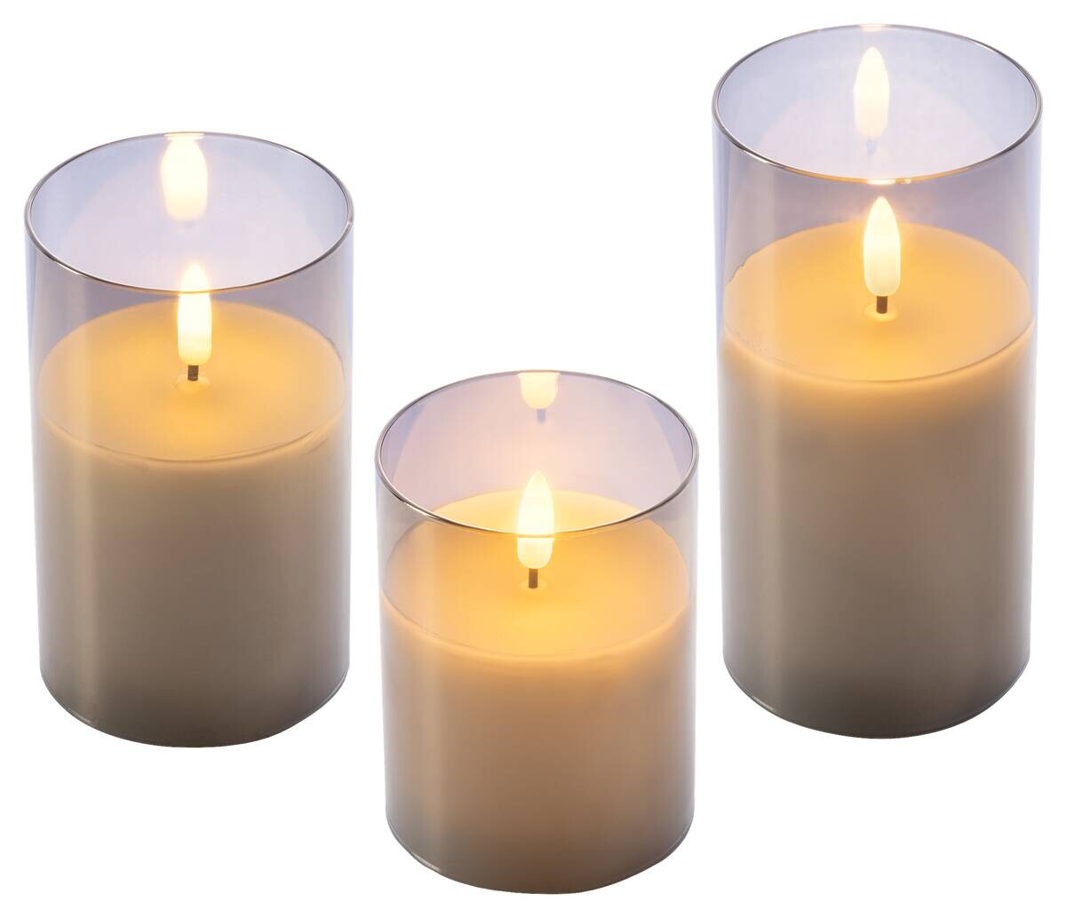 LED-Kerzen 3er Set warmweiß