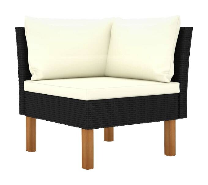 vidaXL Loungeset schwarz Polyester