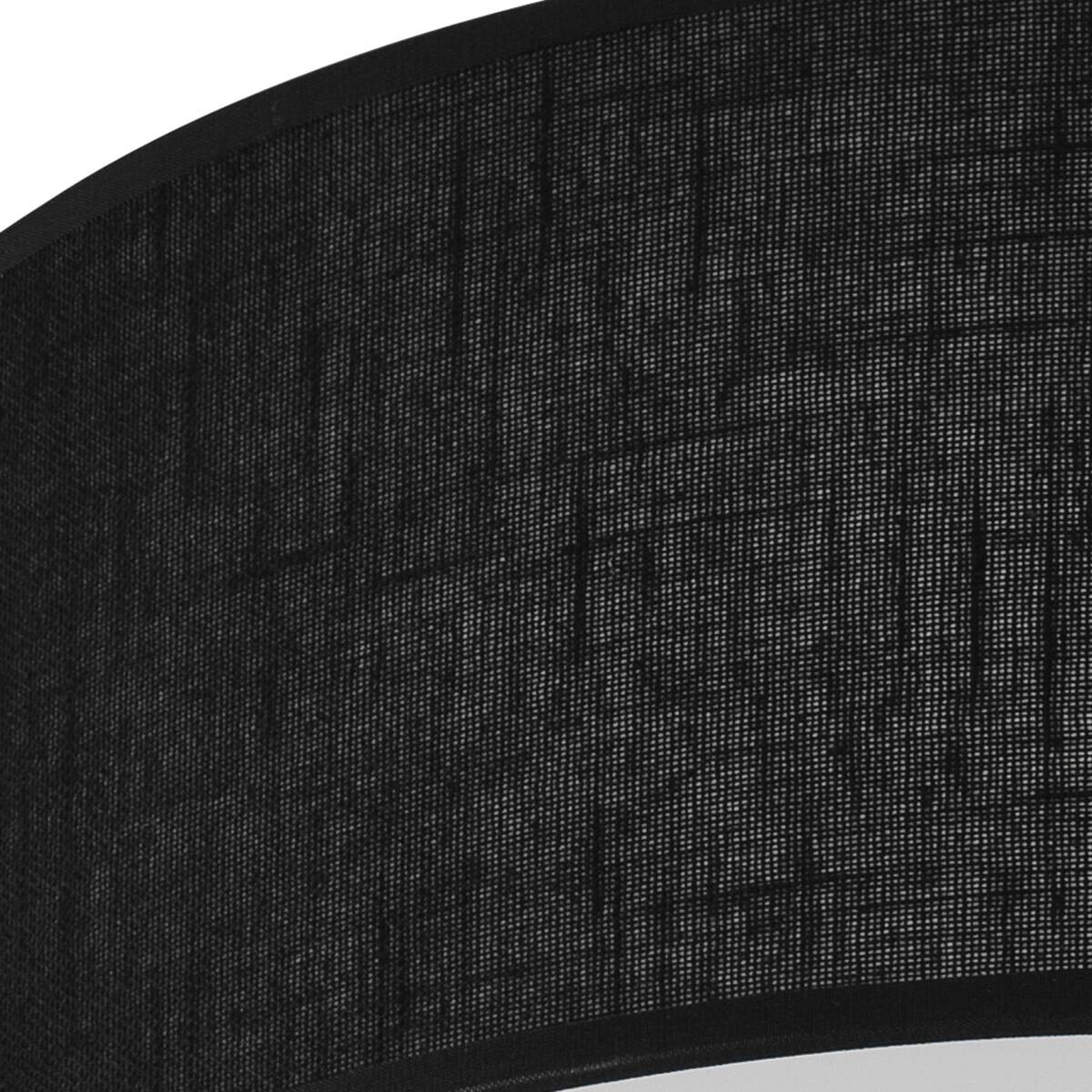 Lamkur Deckenleuchte VIVIAN 48444 schwarz Kunststoff PVC Textil H/L: ca. 13x35 cm E27 1 Brennstellen