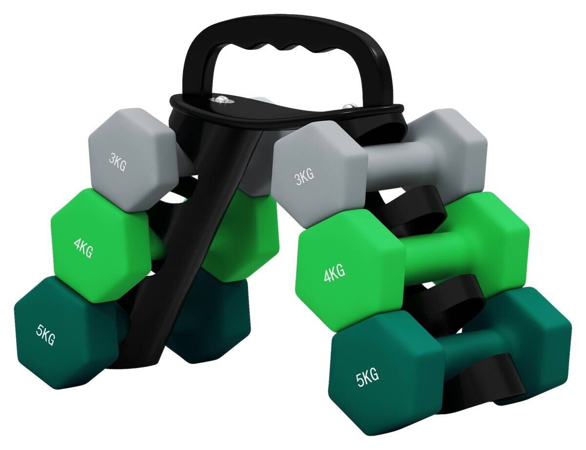 SPORTNOW Hantelset mehrfarbig Metall B/H/L: ca. 10x30x42 cm