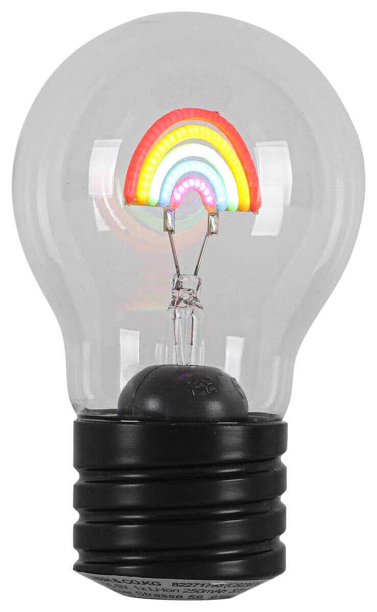 Nolo Akku-LED-Dekoleuchte Regenbogen H/D: ca. 12x7 cm