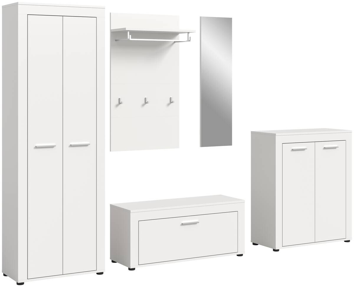 Garderobe JAM weiß B/H/T: ca. 285x191x35 cm