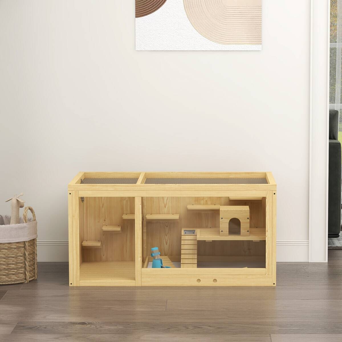 PawHut Tier-Zubehör natur Polypropylen B/H/L: ca. 50x100x50 cm