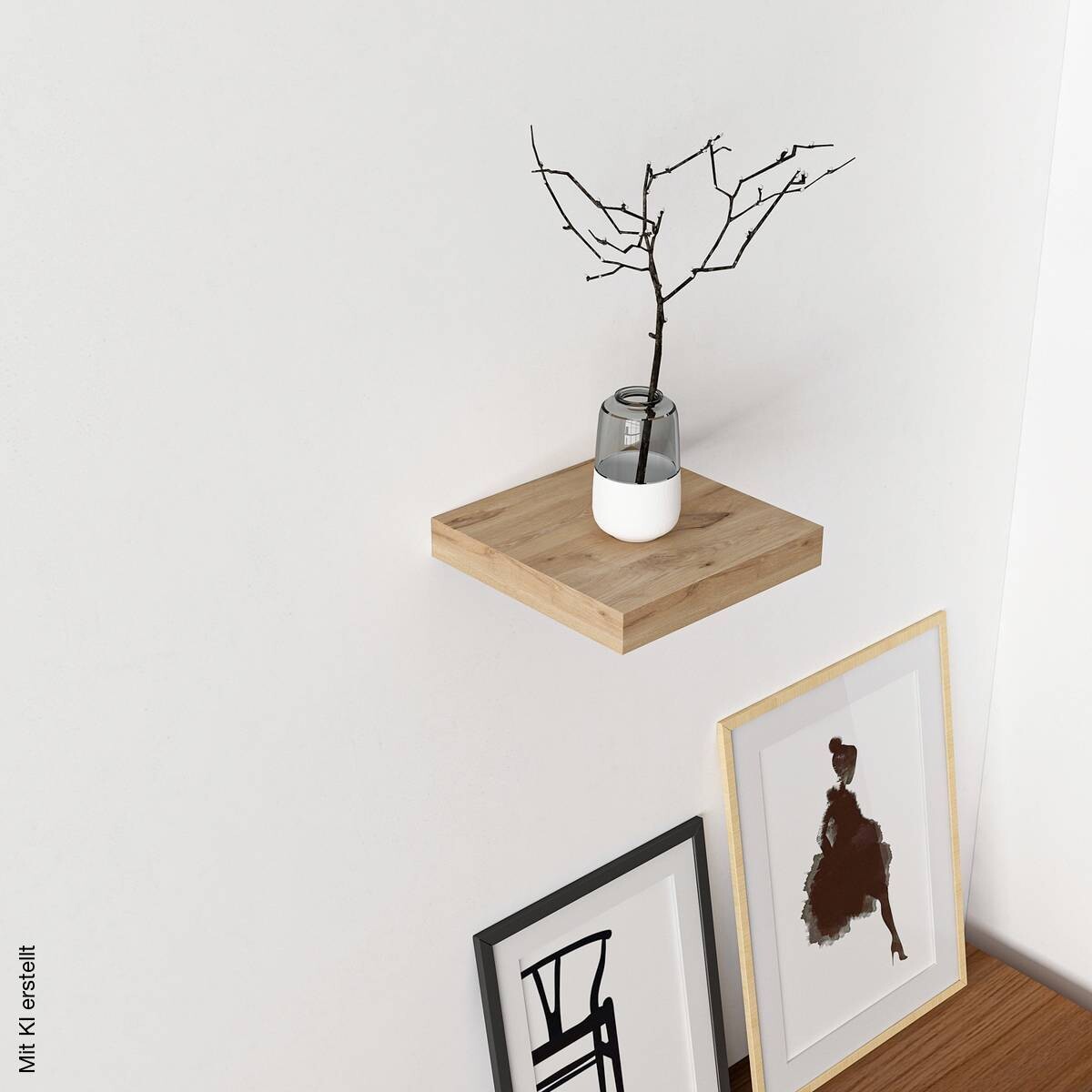 Wandboard Shelvy 23 Eiche Viking Nachbildung B/H/T: ca. 23x4x24 cm