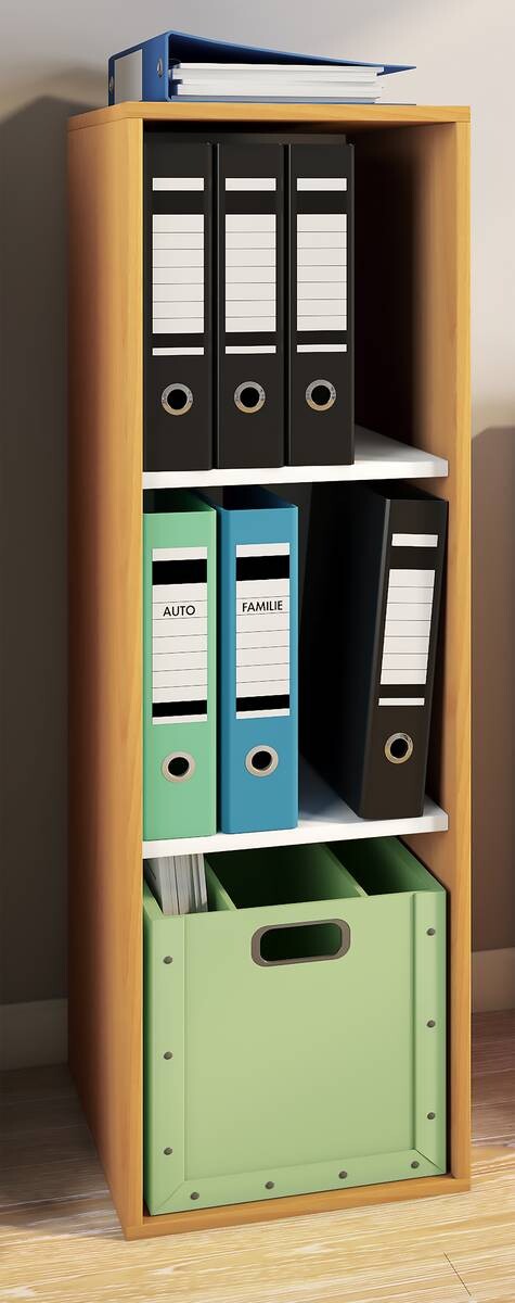 Regal Lona I buche Nachbildung weiß B/H/T: ca. 35x110x37 cm