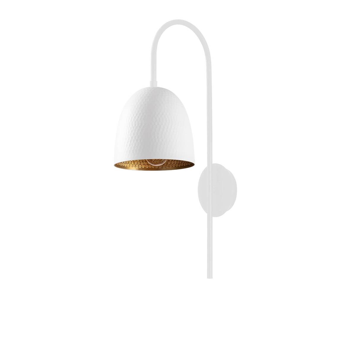 Opviq Wandleuchte weiß B/H/T: ca. 16x57x24 cm E27 1 Brennstellen