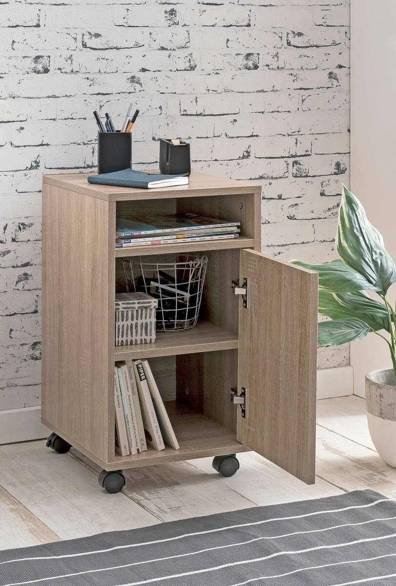 Rollcontainer braun Spanplatte B/H/T: ca. 33x60x38 cm