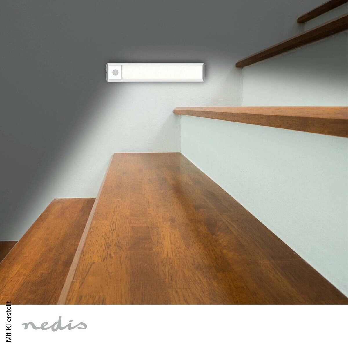 Nedis Schrankleuchte silber Aluminium Polycarbonat B/H/L: ca. 4x20,5x1,4 cm