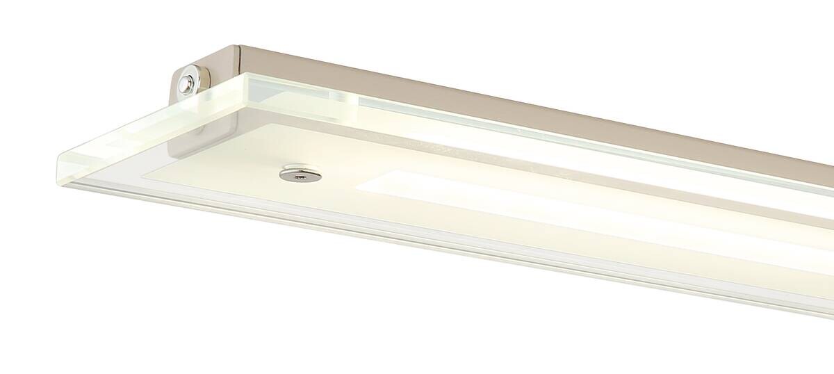 GLOBO LED-Pendelleuchte Novak sand Metall Glas B/L/D: ca. 9x115x150 cm