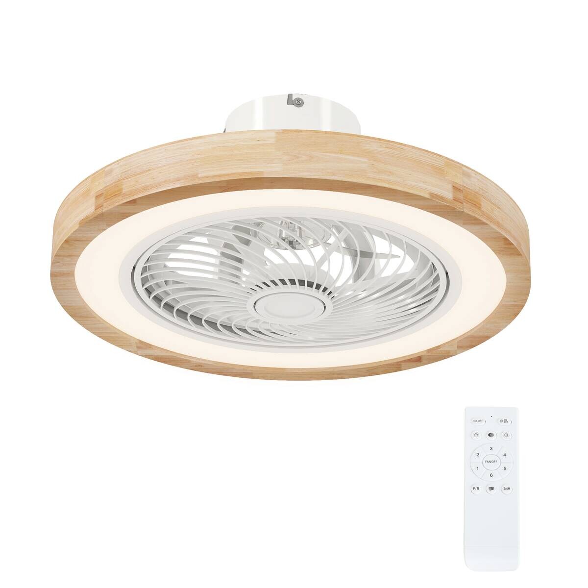 HOMCOM Deckenventilator natur B/H/L: ca. 50x22,5x50 cm max. 40 W