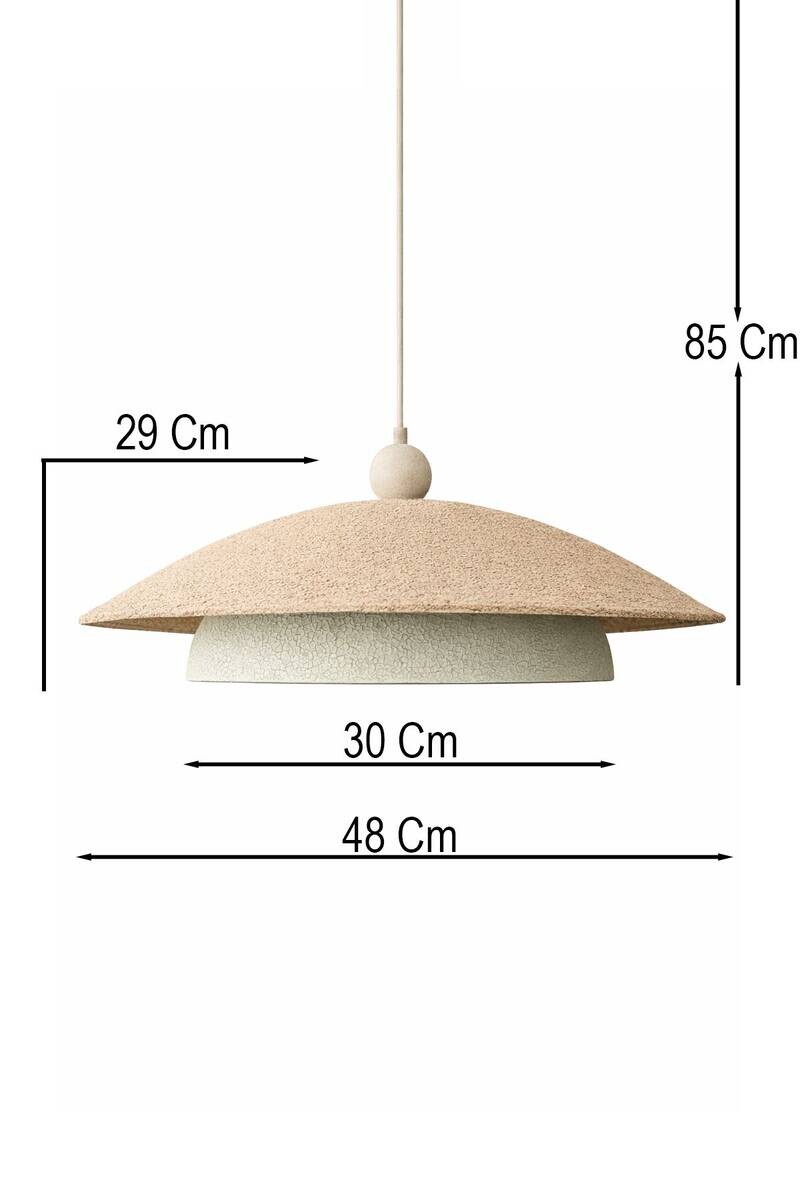 Pendelleuchte mehrfarbig Beton B/H/L/D: ca. 48x85x48x48 cm E27 1 Brennstellen