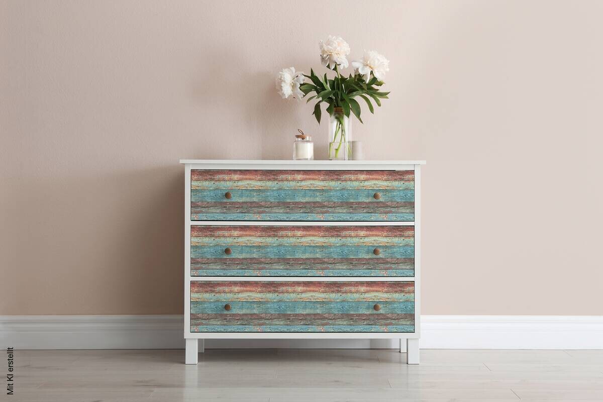 A.S.Creation Tapete blau braun beige B/H/D: ca. 52x250x7,5 cm