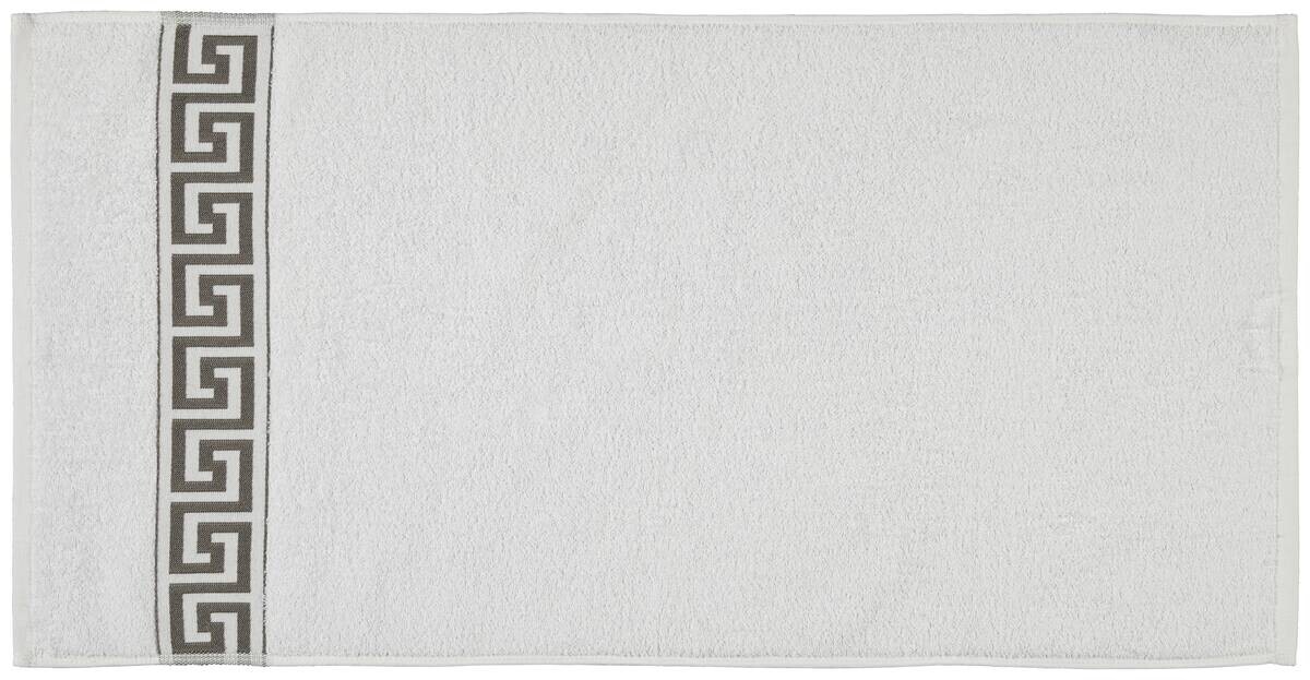 POCOline Handtuch Mäander weiß 100% Baumwolle B/L: ca. 50x100 cm