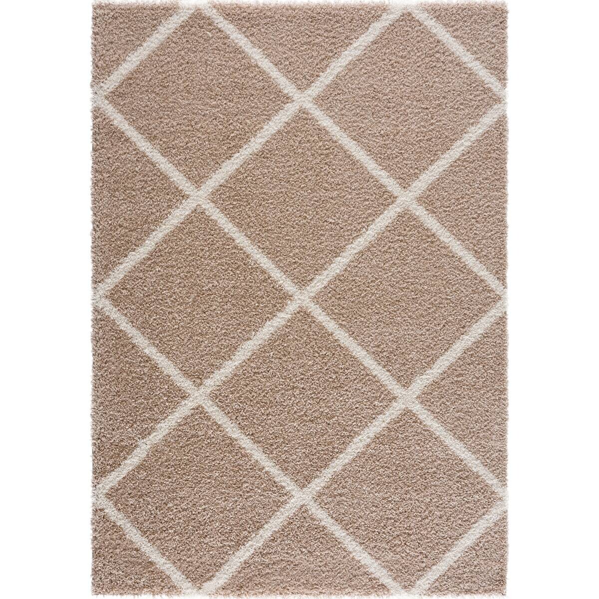 Sanat Hochflorteppich MADRID beige B/L: ca. 140x200 cm