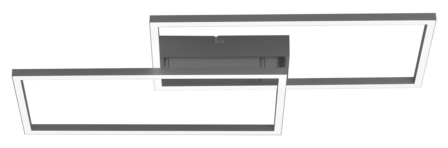 Just Light Deckenleuchte Iven schwarz Alu Kunststoff B/H/L: ca. 33x7x61 cm