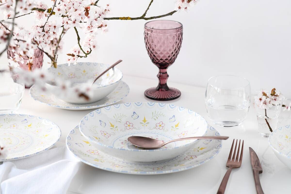 CreaTable Kombiservice Primavera pastell Steinzeug 16 tlg.