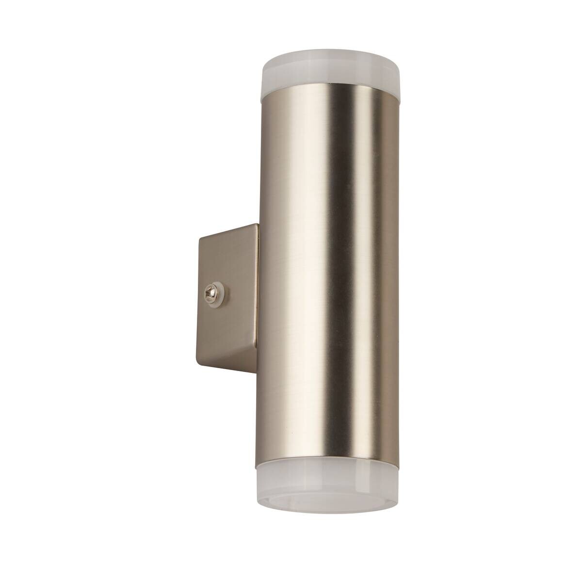 LED-Außenwandleuchte silber klar B/H/T: ca. 5x17x8 cm