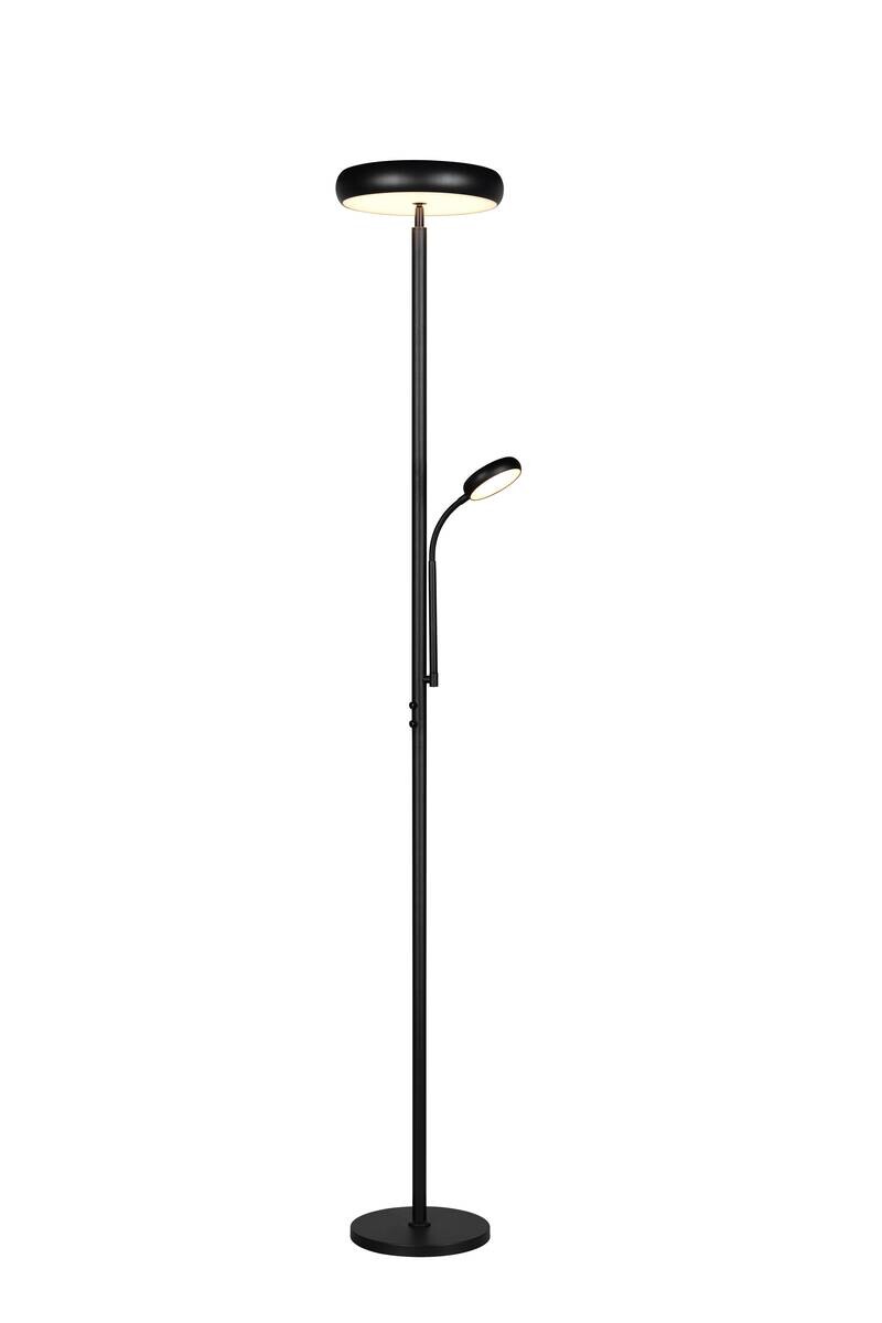 Reality Stehlampe mattschwarz Metall H: ca. 183 cm 1 Brennstellen